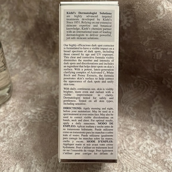 Brand New Kiehl's Clearly Corrective Dark Spot Solution Brightening Face Serum - Picture 6 of 16